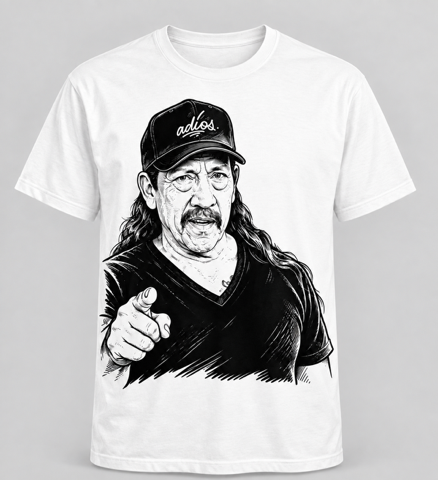 Danny Trejo x ADIOS - White Portrait Tee